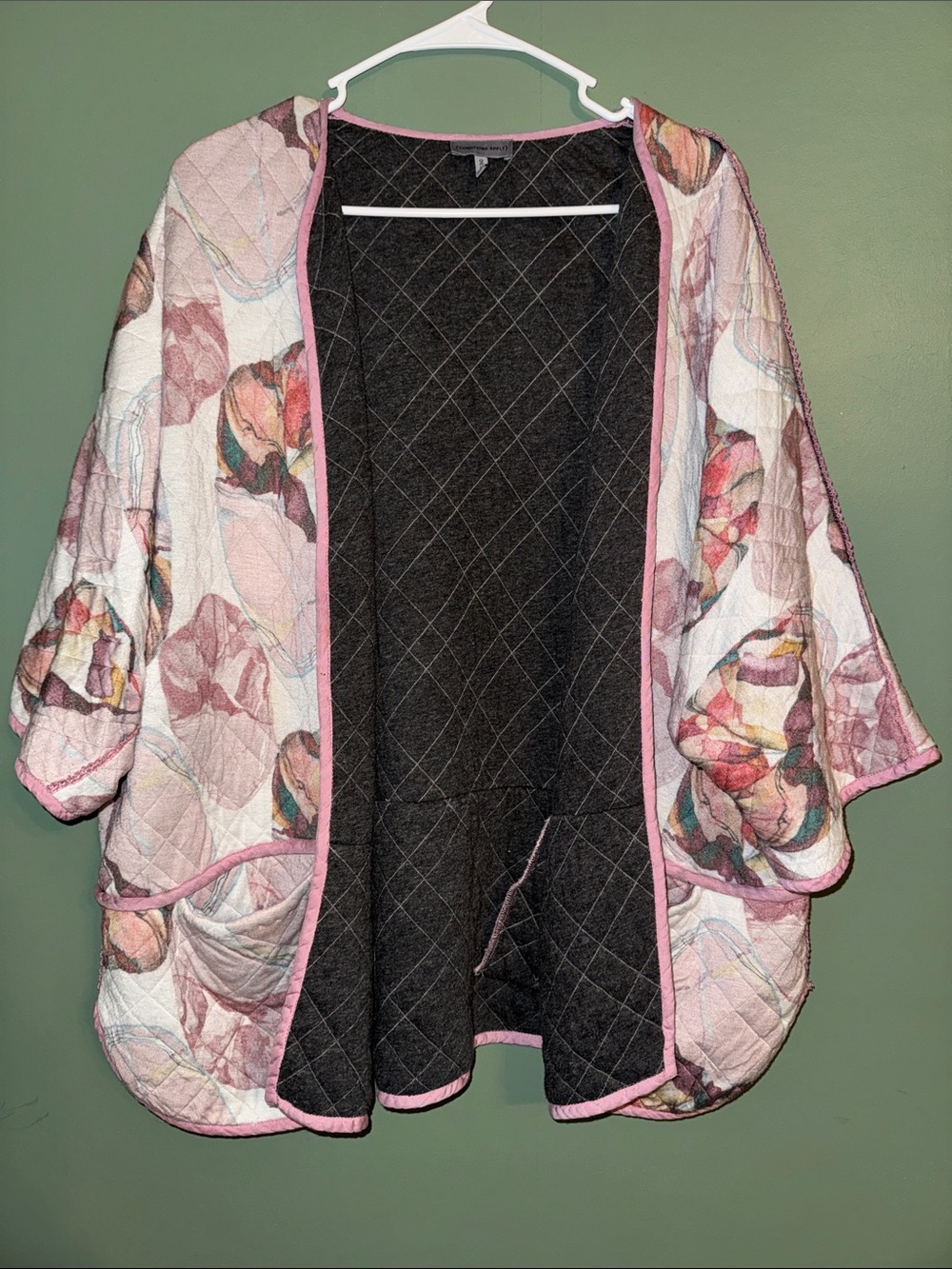 Anthropologie Conditions Apply Watercolor Floral Kimono One Size